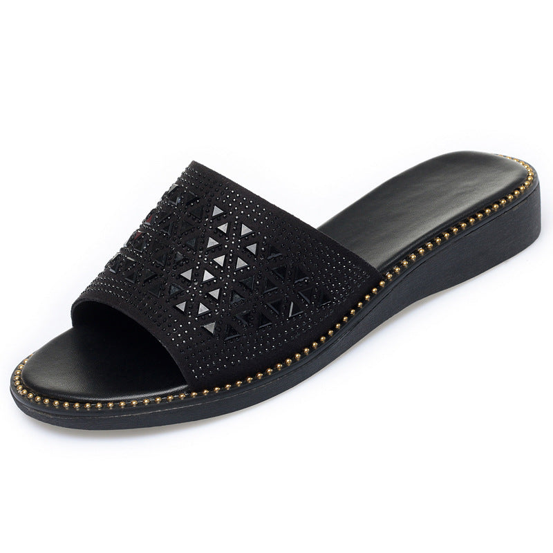 Damen Glitzernde Riemchen-Sandaletten mit bequemem Fußbett und eleganten Schmuckdetails R&B