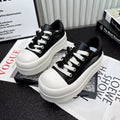Damen Plateau Sneaker mit trendigem Design und elastischen Schnürsenkeln