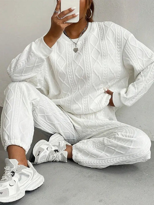 Damen gemütlicher Strickanzug R&B