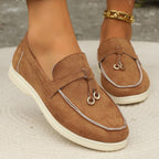 Damen Mokassins mit modischem Schnallenakzent und rutschfester Sohle R&B
