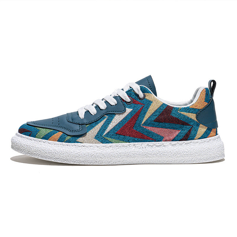 Damen modische Sneakers mit geometrischem Design und komfortabler Sohle R&B
