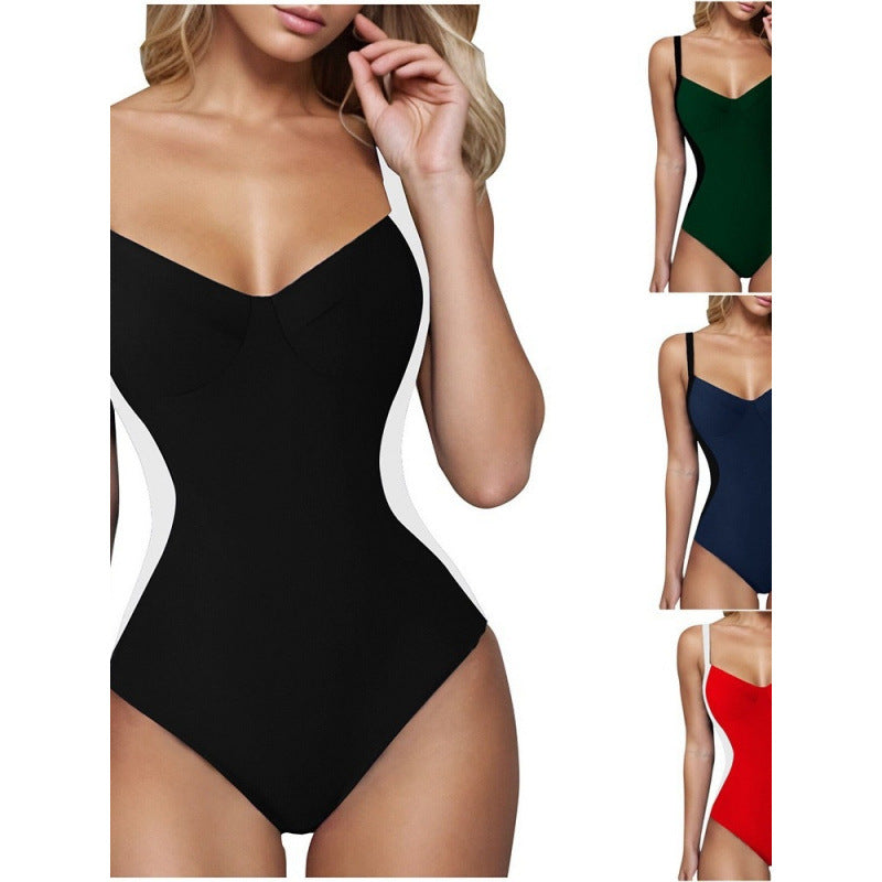 Damen Einteiliger Badeanzug mit modischem Schnitt und femininer Silhouette R&B