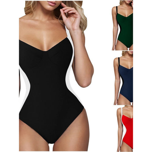Damen Einteiliger Badeanzug mit modischem Schnitt und femininer Silhouette R&B
