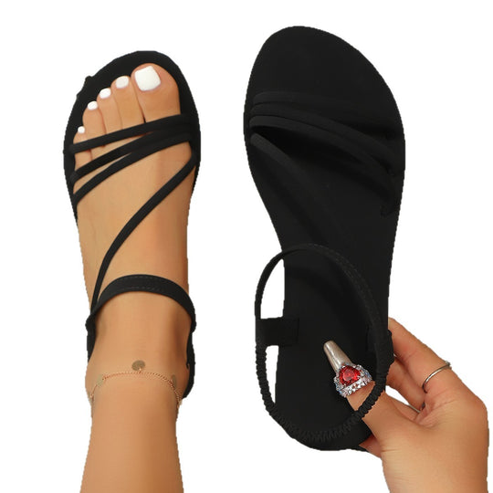Damen Riemensandalen mit modischem Schnitt und verstellbaren Riemen R&B
