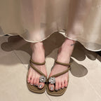 Damen Elegante Sandalen mit funkelndem Kristall und transparentem Blockabsatz EB