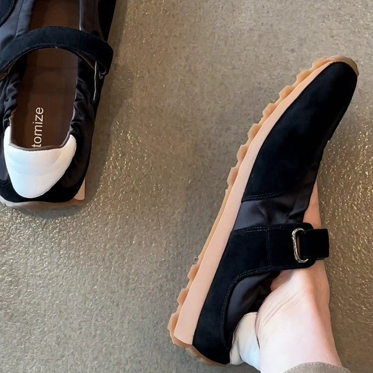 Damen modische Sneakers mit verstellbarem Klettverschluss und komfortabler Sohle R&B