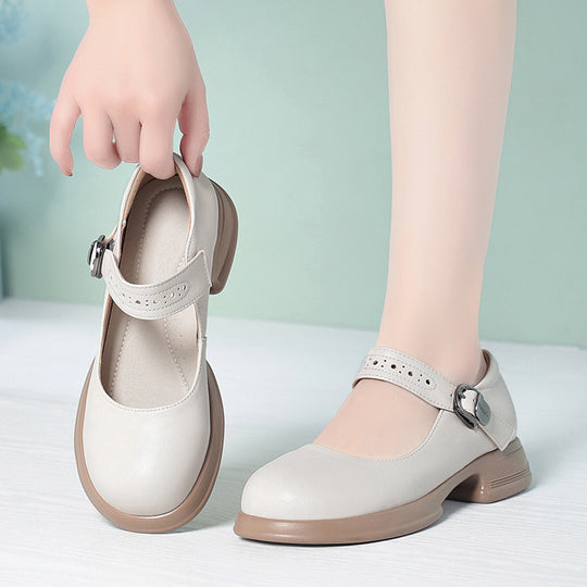 Damen Mary Jane Ballerinas mit verstellbarem Riemen und komfortablem Fußbett R&B