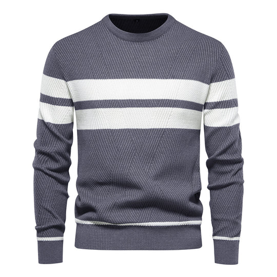 Herren strukturiertes Sweatshirt mit modernen Streifen R&B
