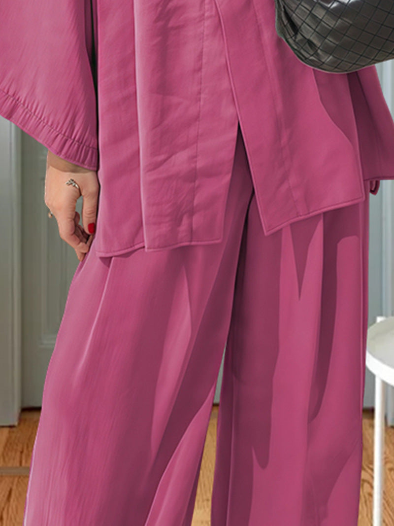 Damen Elegante Kimono-Jacke mit weiten Ärmeln und lockerer Passform R&B