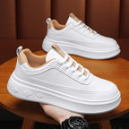 Damen modische Sneaker mit trendiger Plateausohle und hochwertigem Lederobermaterial R&B
