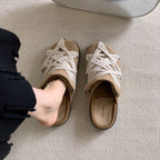 Damen Clogs mit geflochtenem Design und komfortablem Fußbett R&B