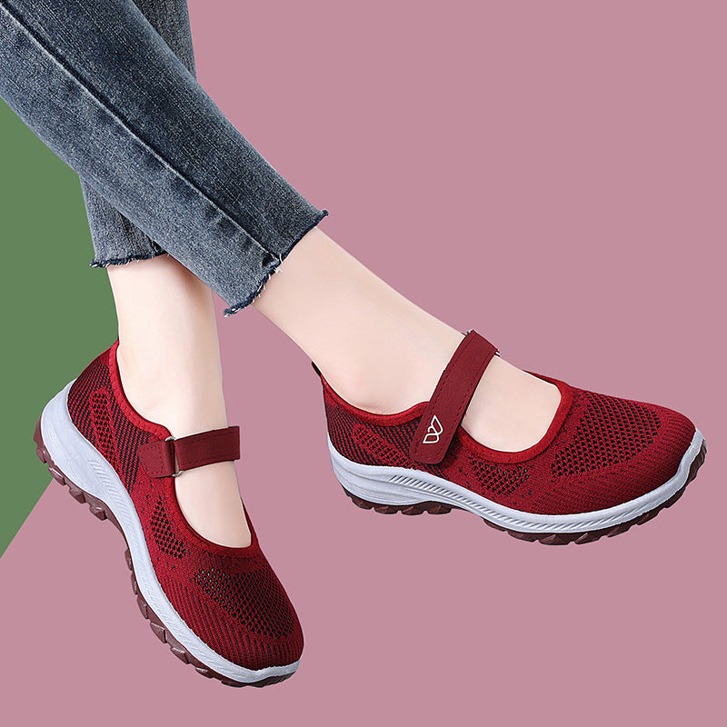Damen Komfortable und atmungsaktive Sportschuhe mit Klettverschluss R&B