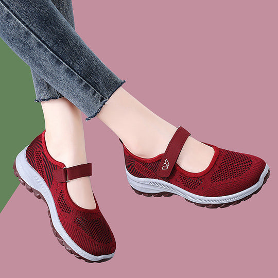 Damen Komfortable und atmungsaktive Sportschuhe mit Klettverschluss R&B