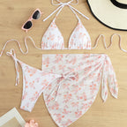 Damen Triangel-Bikini-Set mit elegantem Wickelrock R&B