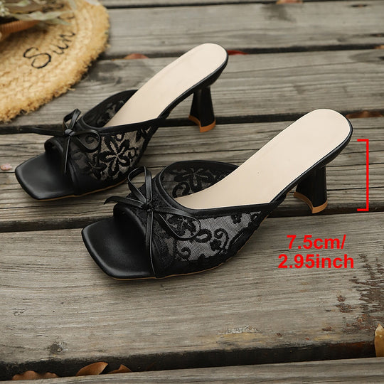 Damen Slip-On Sandalen mit elegantem Riemen und modischem Schleifen-Detail R&B