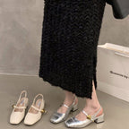 Damen Slingback Ballerinas mit elegantem Riemenverschluss und modischem Design EB