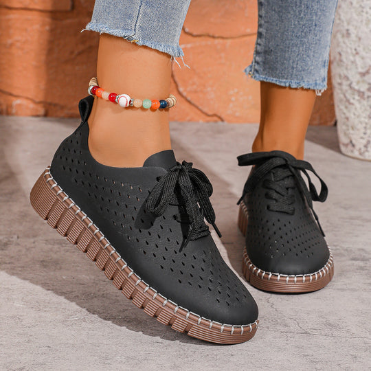Damen Atmungsaktive Sneaker mit perforiertem Obermaterial und rutschfester Sohle R&B