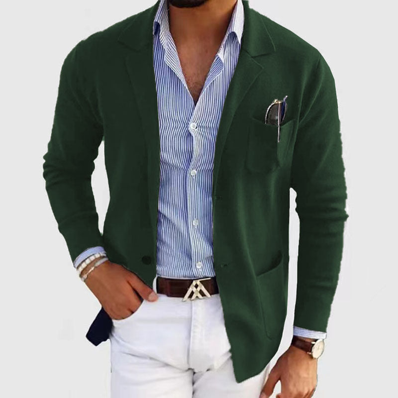 Herren eleganter Strickblazer R&B