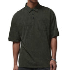 Herren Poloshirt mit strukturiertem Design und praktischer Brusttasche