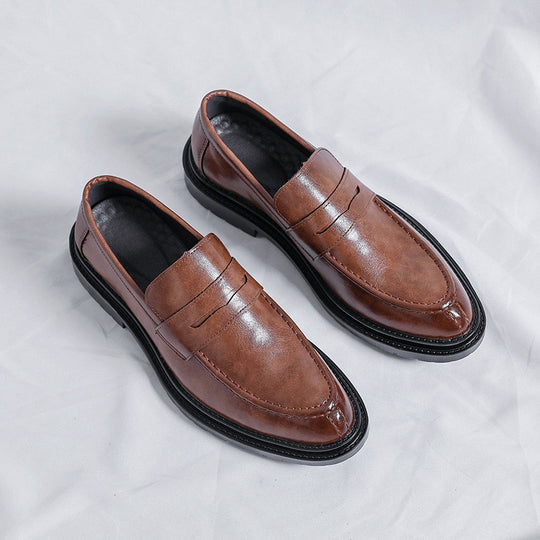 Damen Lederslipper mit rutschfester Profilsohle und eleganter Applikation R&B