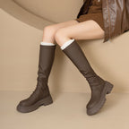 Damen hohe Gummistiefel mit rutschfester Profilsohle und elastischem Schaft R&B
