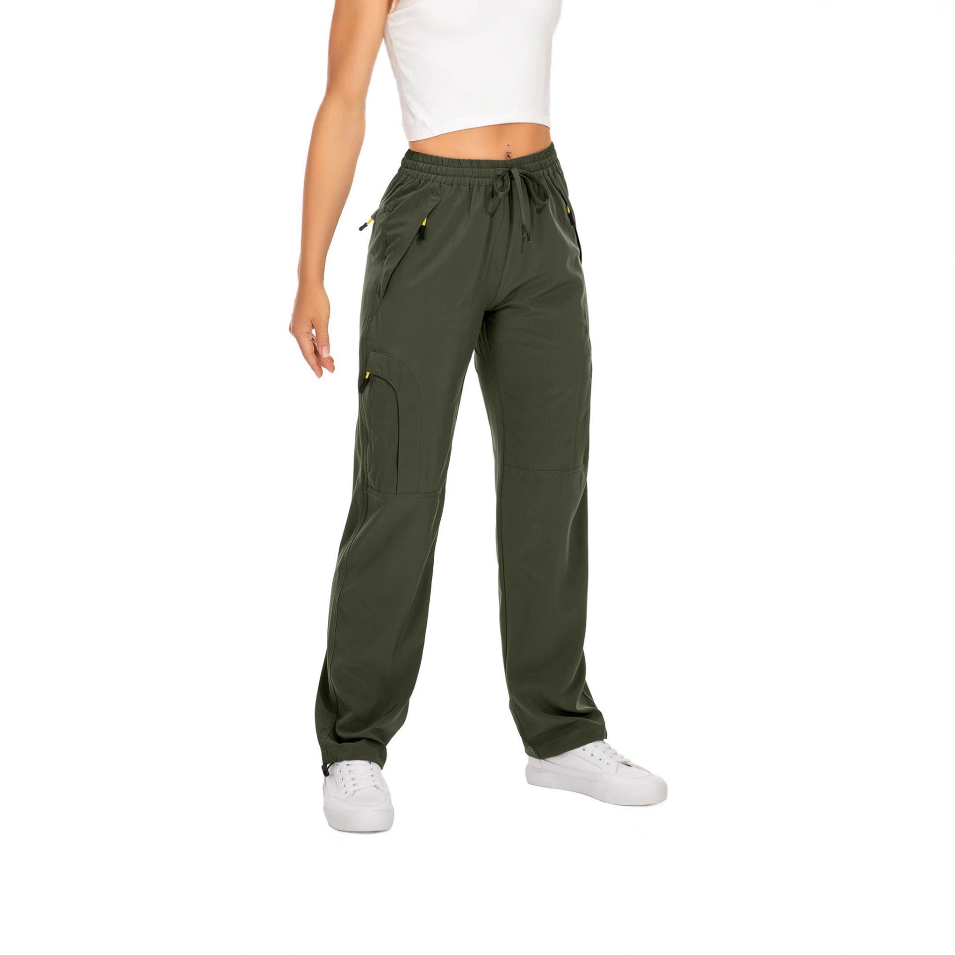 Damen Cargo-Hose mit seitlichen Taschen und elastischem Bund R&B