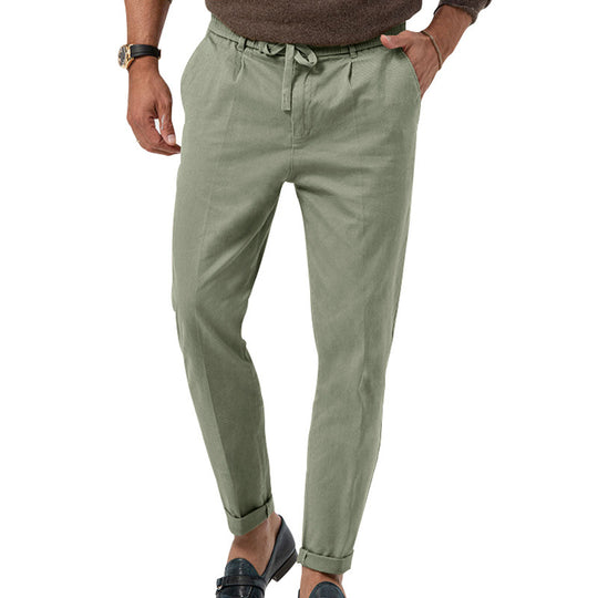 Herren Bequeme Chino-Hose mit elastischem Bund und stylischem Kordelzug R&B