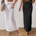 Damen Midikleid aus lockerem Häkelmaterial R&B