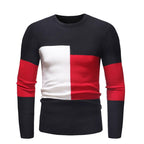 Herren Designer Pullover mit modernem Blockmuster R&B