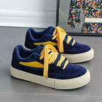 Damen Sportliche Sneaker mit modischem Veloursleder und bequemer Gummisohle R&B