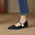 Damen modische Ballerina mit elegantem Riemchen
