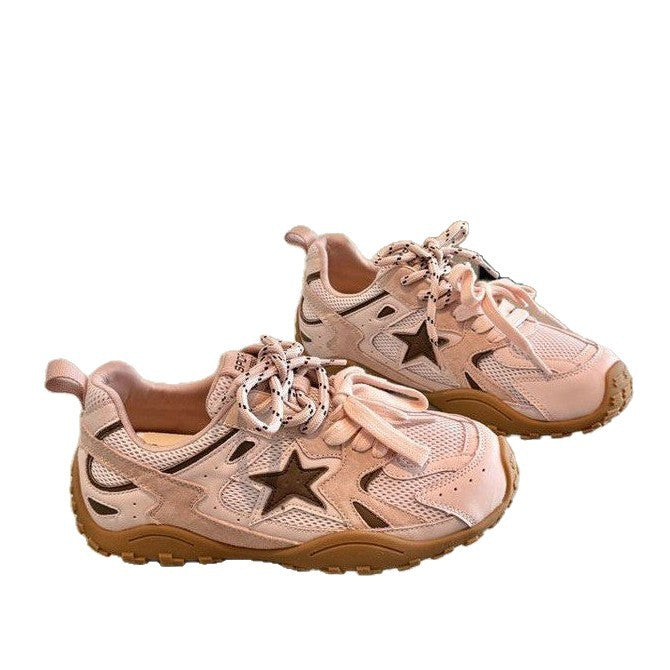 Damen sportliche Sneakers mit atmungsaktiver Mesh-Oberfläche und rutschfester Sohle R&B