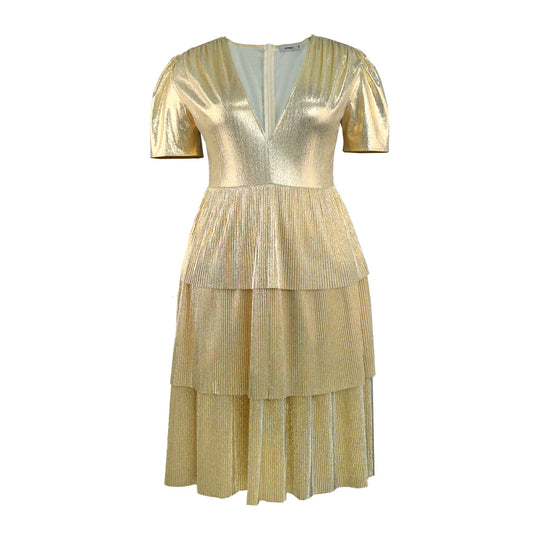 Damen Glänzendes Abendkleid mit voluminösem Rüschendesign R&B