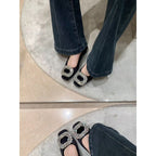 Damen Elegante Pumps mit funkelndem Schmuckdetail und bequemer Polsterung