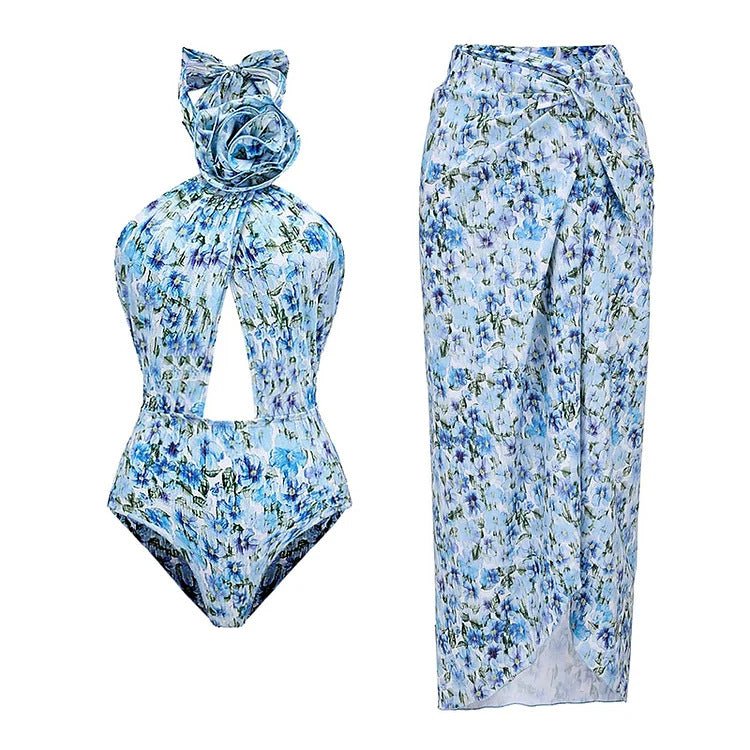 Damen Badeanzug mit bezauberndem Cut-Out-Design und überschnittenem Ausschnitt R&B