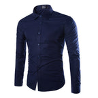 Herren elegante Langarmhemd R&B