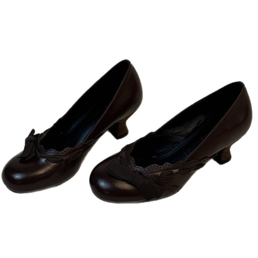 Damen elegante Ballerinas mit zierlichem Rüschendetail R&B