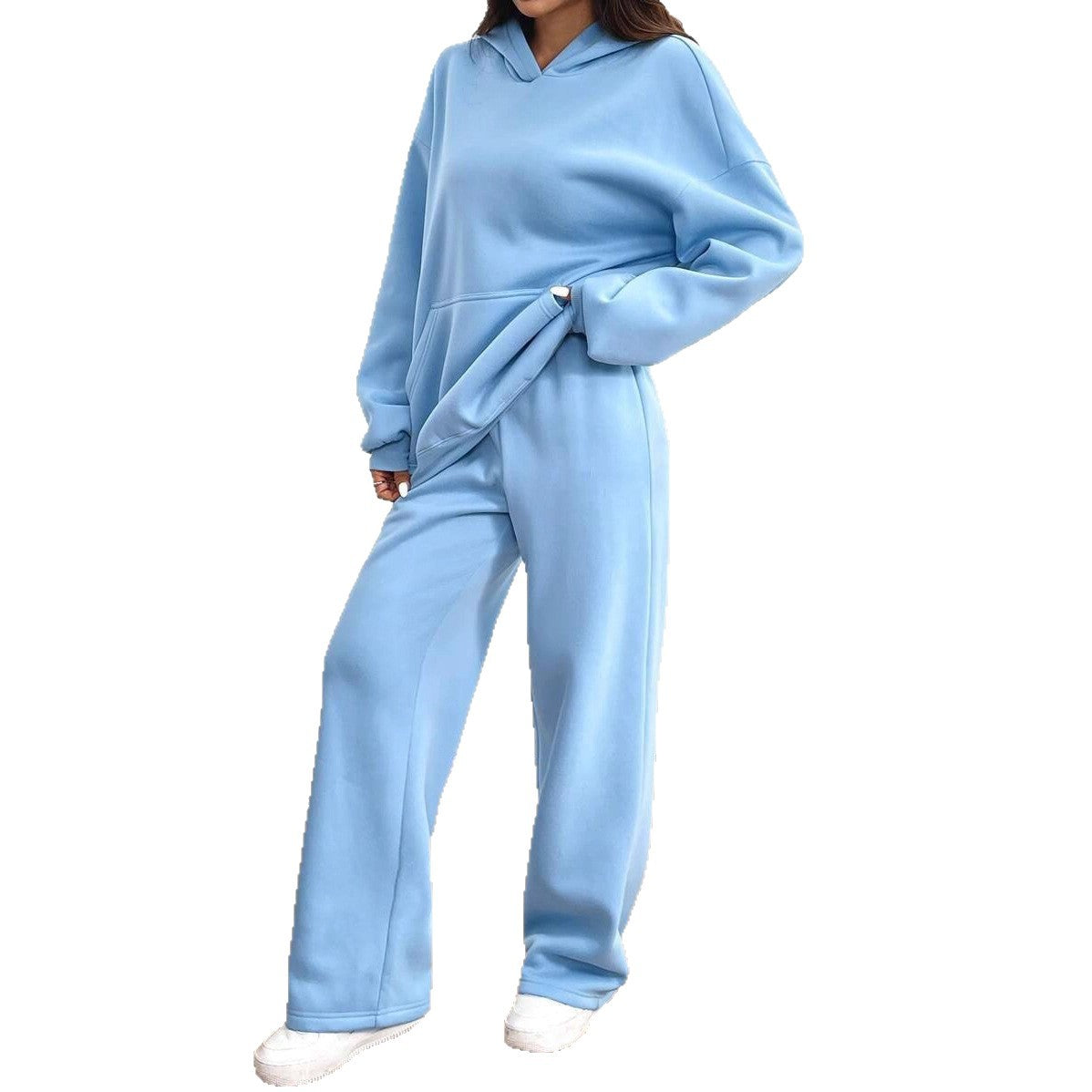 Damen Sweat-Set mit lässigem Schnitt und hohem Kragen R&B