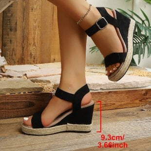 Damen Wedge-Sandalen mit verstellbarem Riemendesign R&B