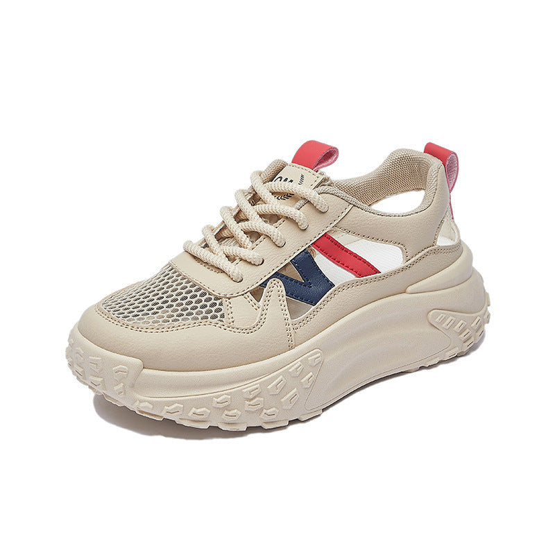 Damen Sportliche Chunky Sneakers mit atmungsaktiver Mesh-Oberfläche und rutschfester Sohle R&B
