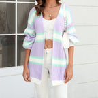 R&B | Cardigan mit Streifen Weiche Strickware Lässiger und Farblicher Look