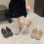 Damen Ballerinas mit geschlitzten Riemen und dekorativen Schleifen R&B