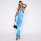 Damen Maxikleid mit einzigartigem grafischen Design und figurbetontem Schnitt R&B