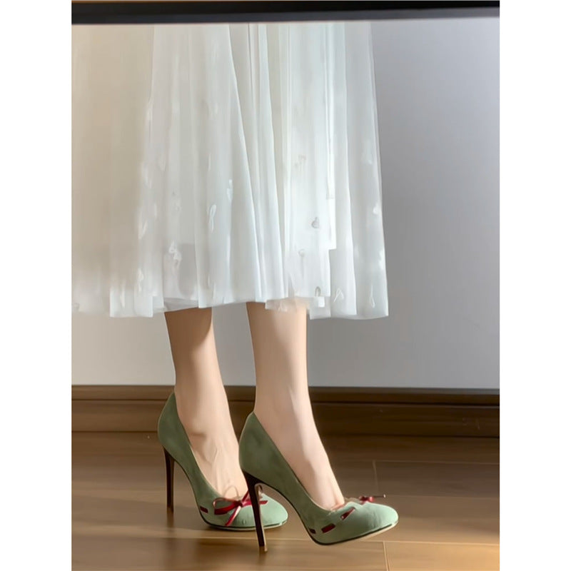 Damen elegante und raffinierte Stiletto-Pumps mit Schleifendetail R&B
