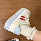 Damen Sneaker mit modischem Karo-Design und dämpfender Komfortsohle R&B