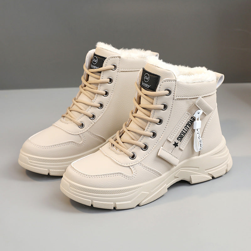 Damen modische Winterboots mit warmem Kunstfellfutter und robuster Profilsohle R&B