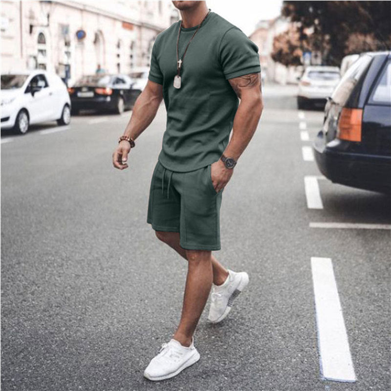 Herren sportliches Kurzarm-Set aus atmungsaktivem Material R&B
