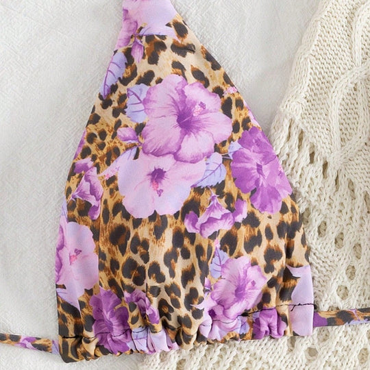 Damen Triangel-Bikini-Set mit raffiniertem Häkeloberteil R&B