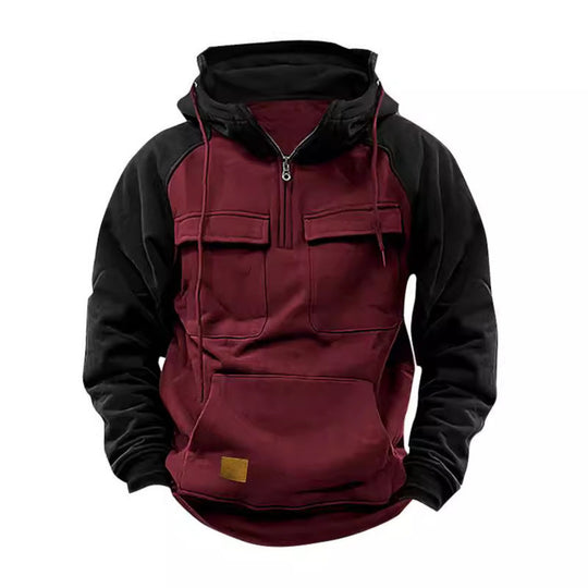 Herren Funktioneller Hoodie mit praktischen Taschen und innovativem Design R&B