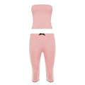 Damen Schlafanzug-Set mit Bustier und Capri-Hosen R&B